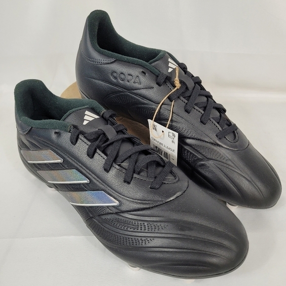 Unisex adidas Copa Pure II League Firm Ground Soccer Cleats Black/Grey M8/W9 NIB - Picture 1 of 11